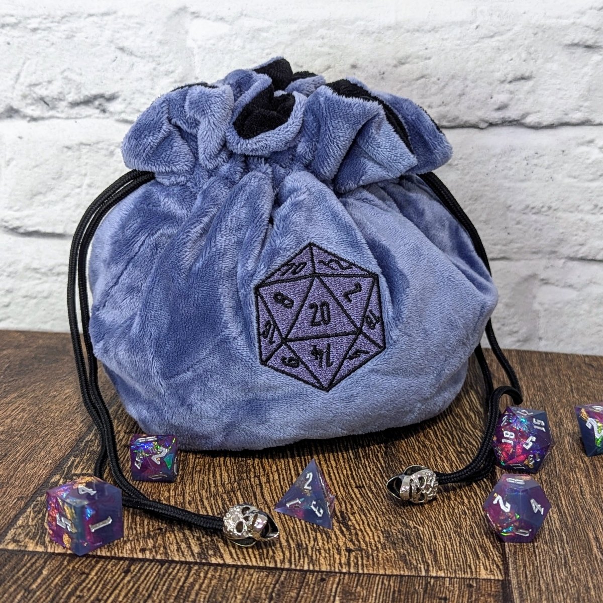Dice Bag of Holding - Mint & Mustard