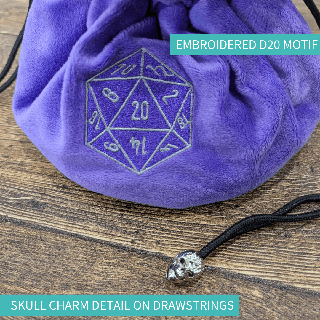 Dice Bag of Holding - Mint & Mustard