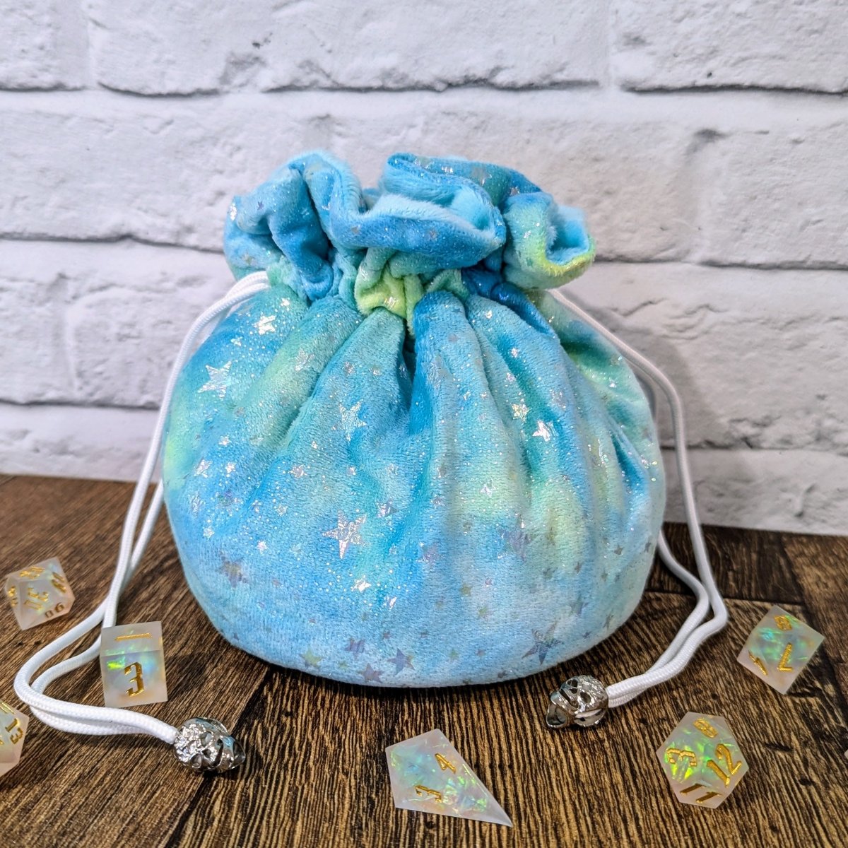 Dice Bag of Holding | Celestial - Mint & Mustard