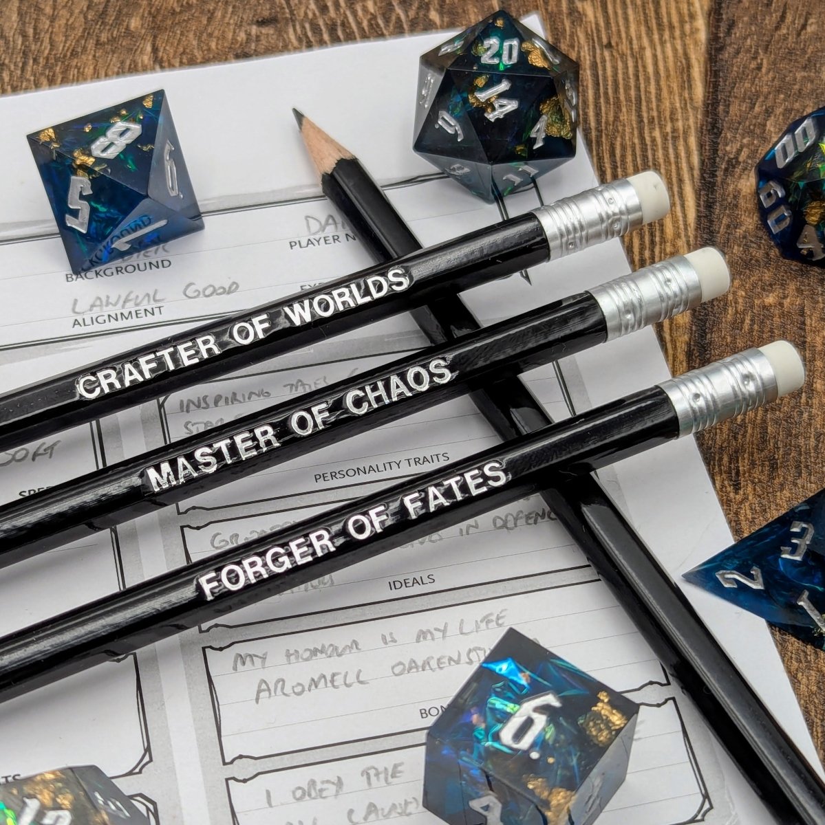 Dungeon Master Pencil Set - Mint & Mustard