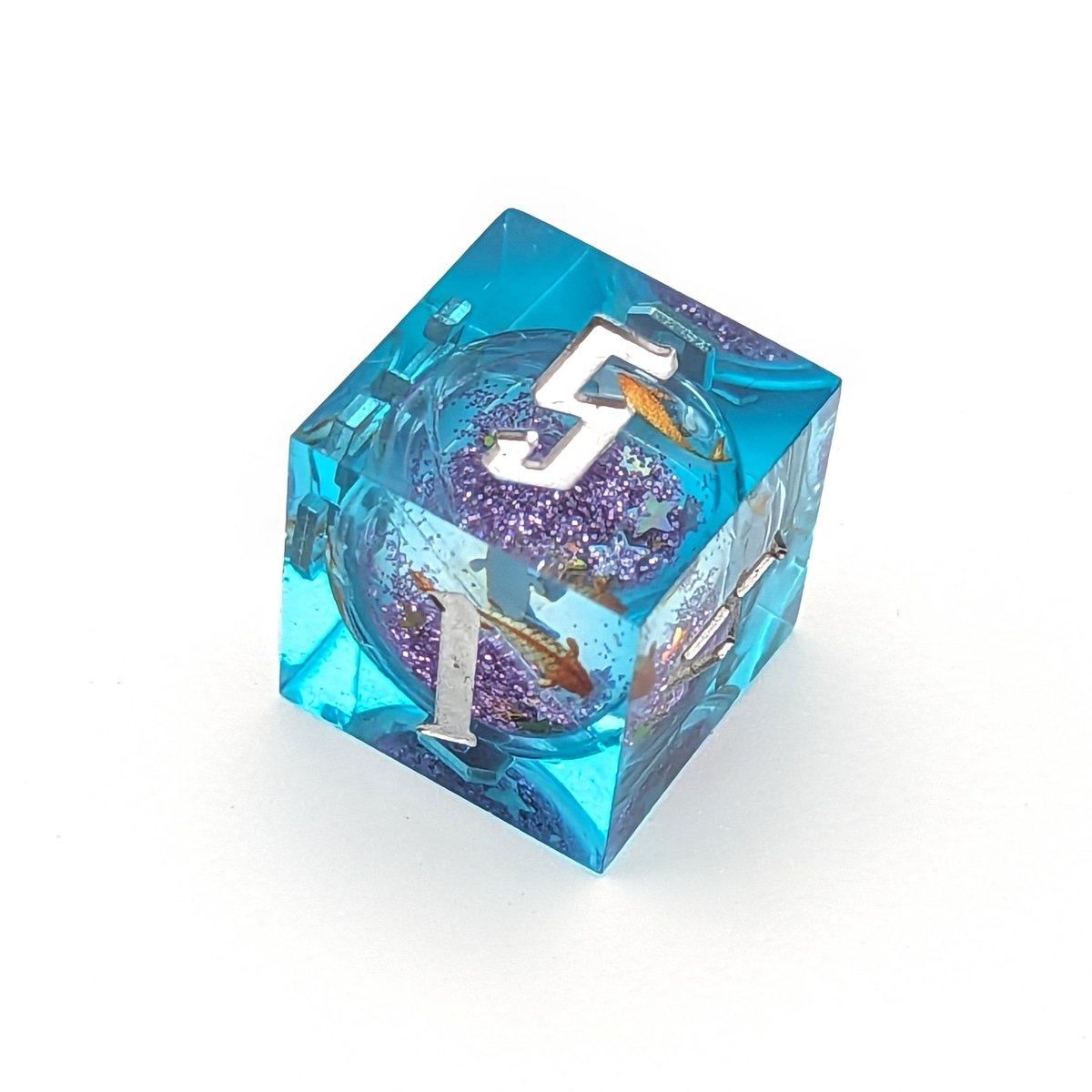 Fae Pond | Premium Liquid Core Dice Set - Mint &amp; Mustard