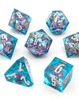 Fae Pond | Premium Liquid Core Dice Set - Mint & Mustard
