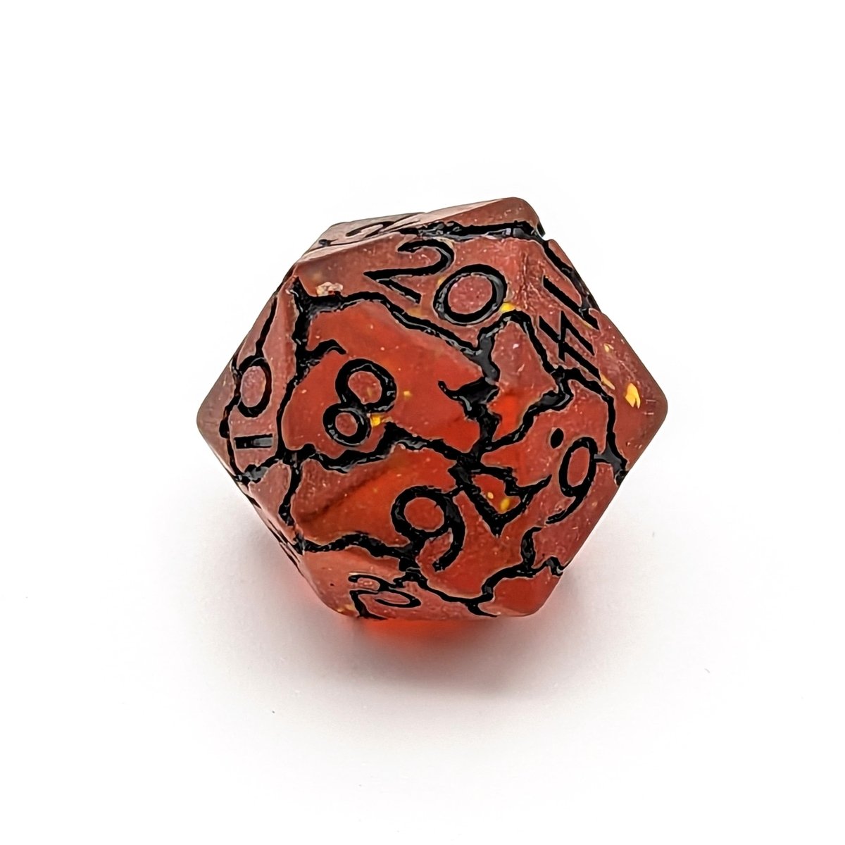 Fractured Lava | Matte Dice Set - Mint & Mustard