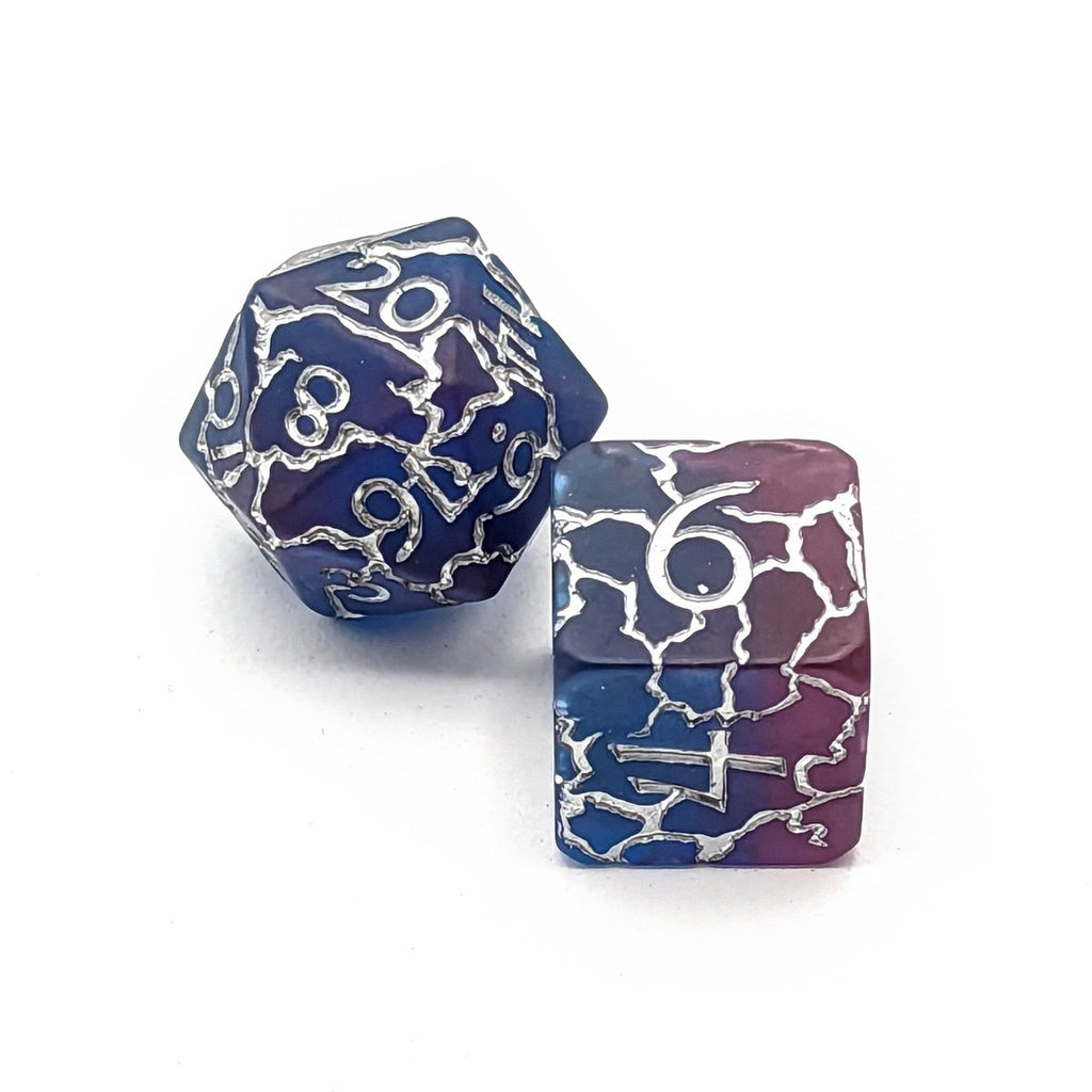 Fractured Sky | Matte Dice Set - Mint & Mustard