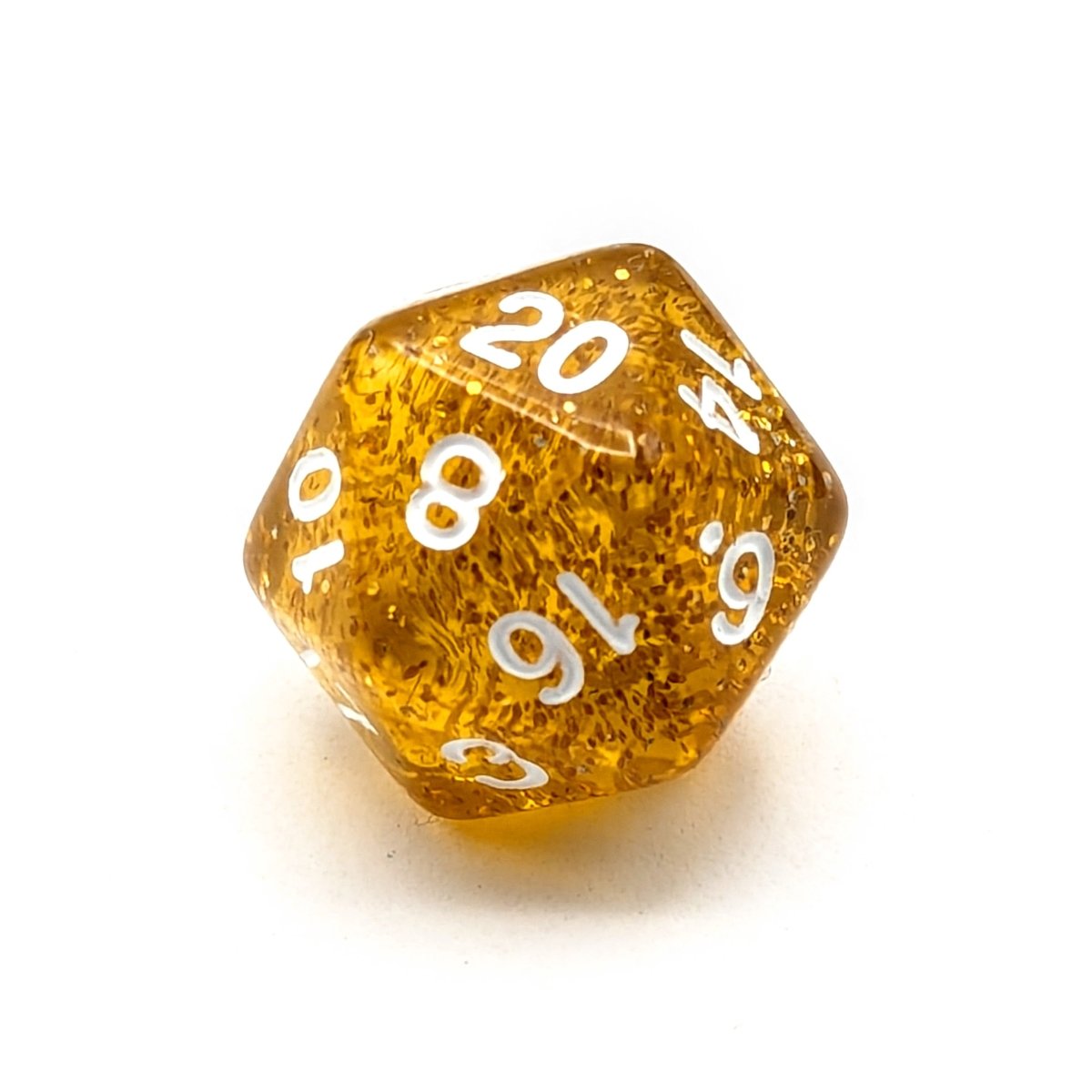 Gold Sparkle | Dice Set - Mint & Mustard