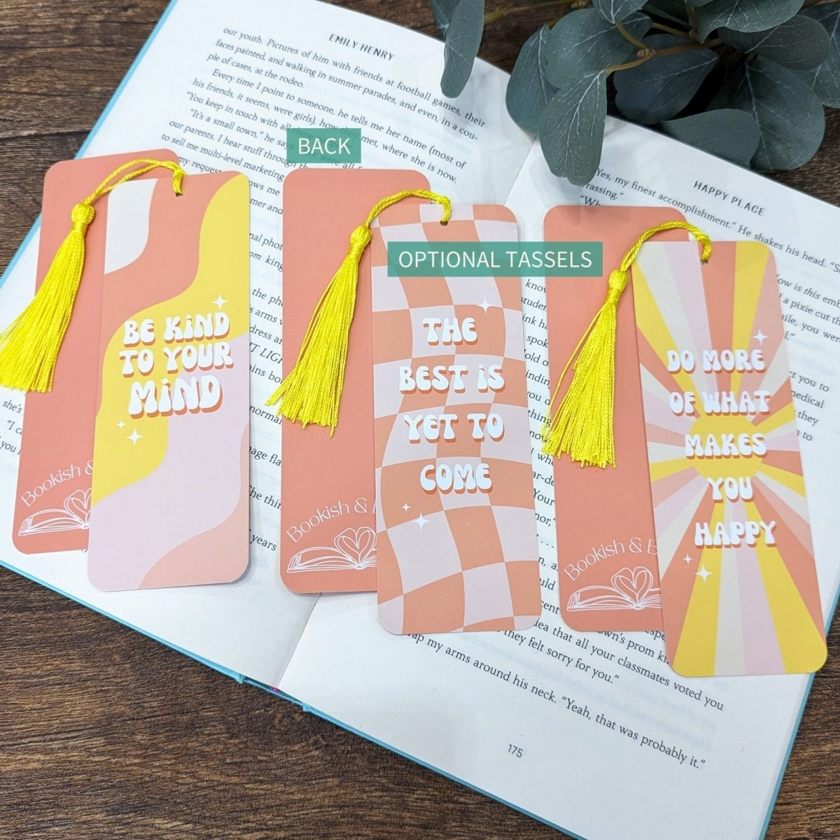 Good Vibes Bookmarks - Mint & Mustard