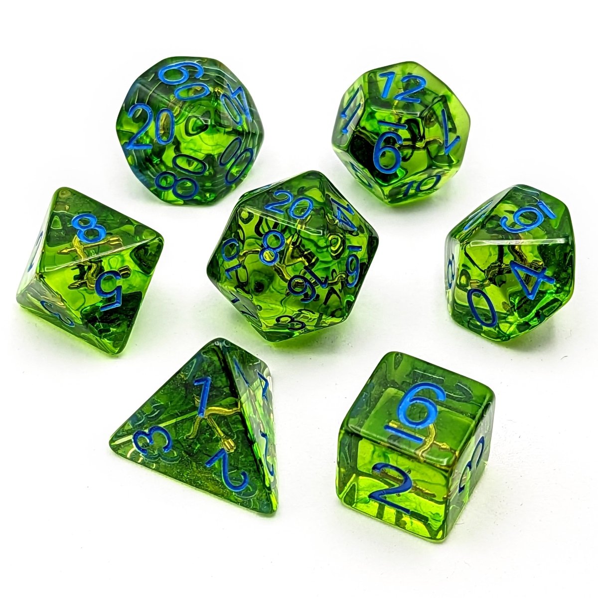 Green Arrow | Dice Set - Mint & Mustard