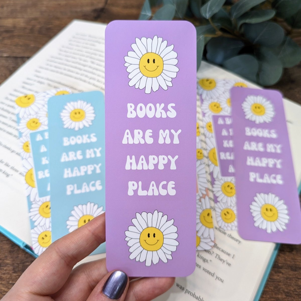 Happy Daisies Bookmarks - Mint & Mustard