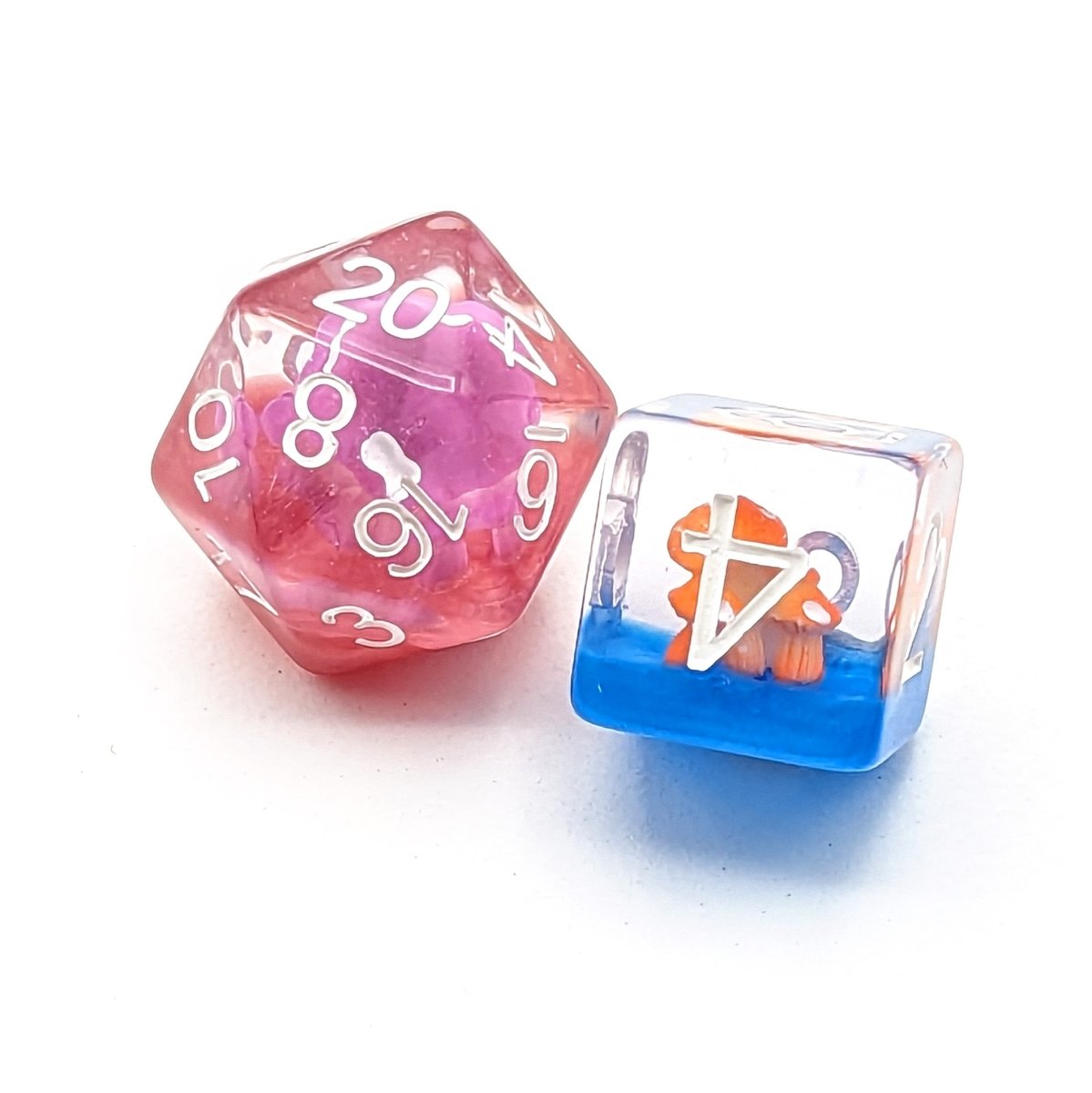Magic Mushrooms | Dice Set - Mint & Mustard