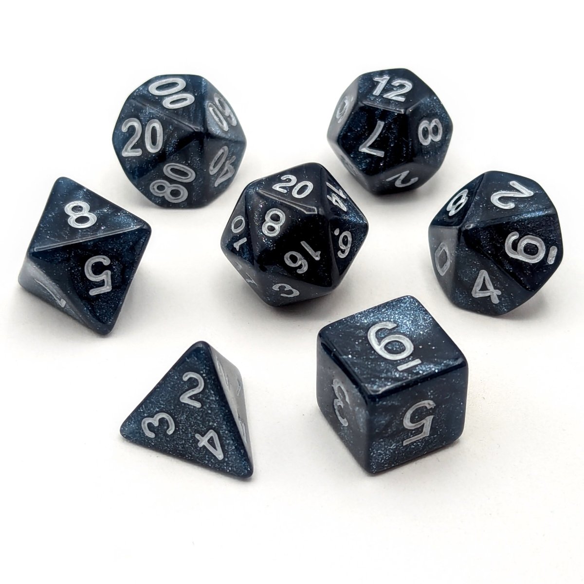 Midnight | Dice Set - Mint & Mustard