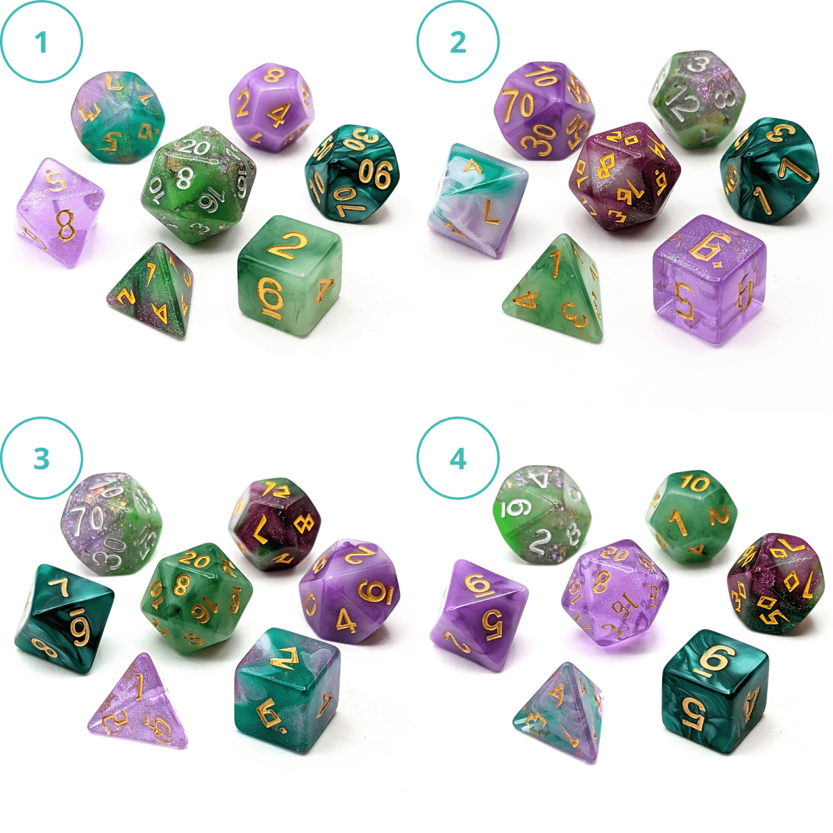 Mollymauk Dice Palette | Mighty Nein - Mint & Mustard