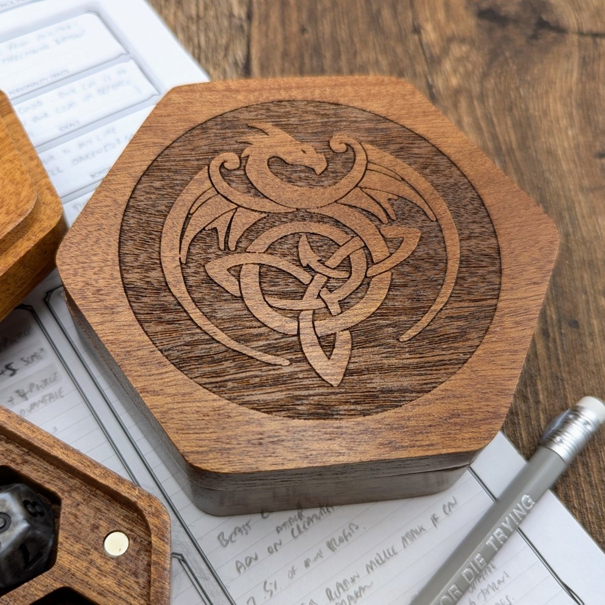 NATURAL 19 - Dragon Dice Box - Mint & Mustard