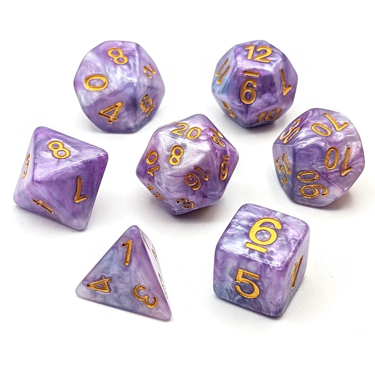 Parma Violets | Dice Set - Mint & Mustard