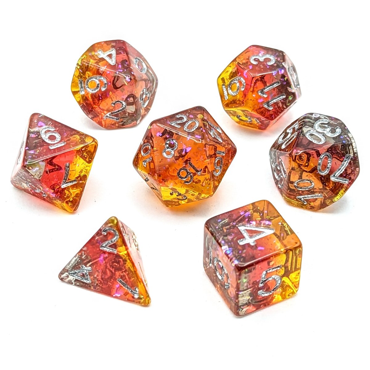 Phoenix Rising | Dice Set - Mint & Mustard
