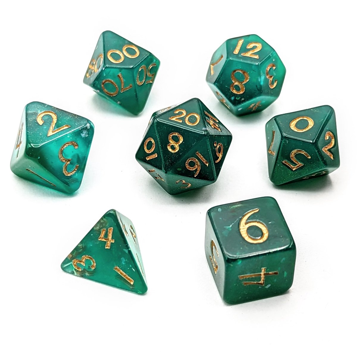 Plane of Earth | Dice Set - Mint & Mustard