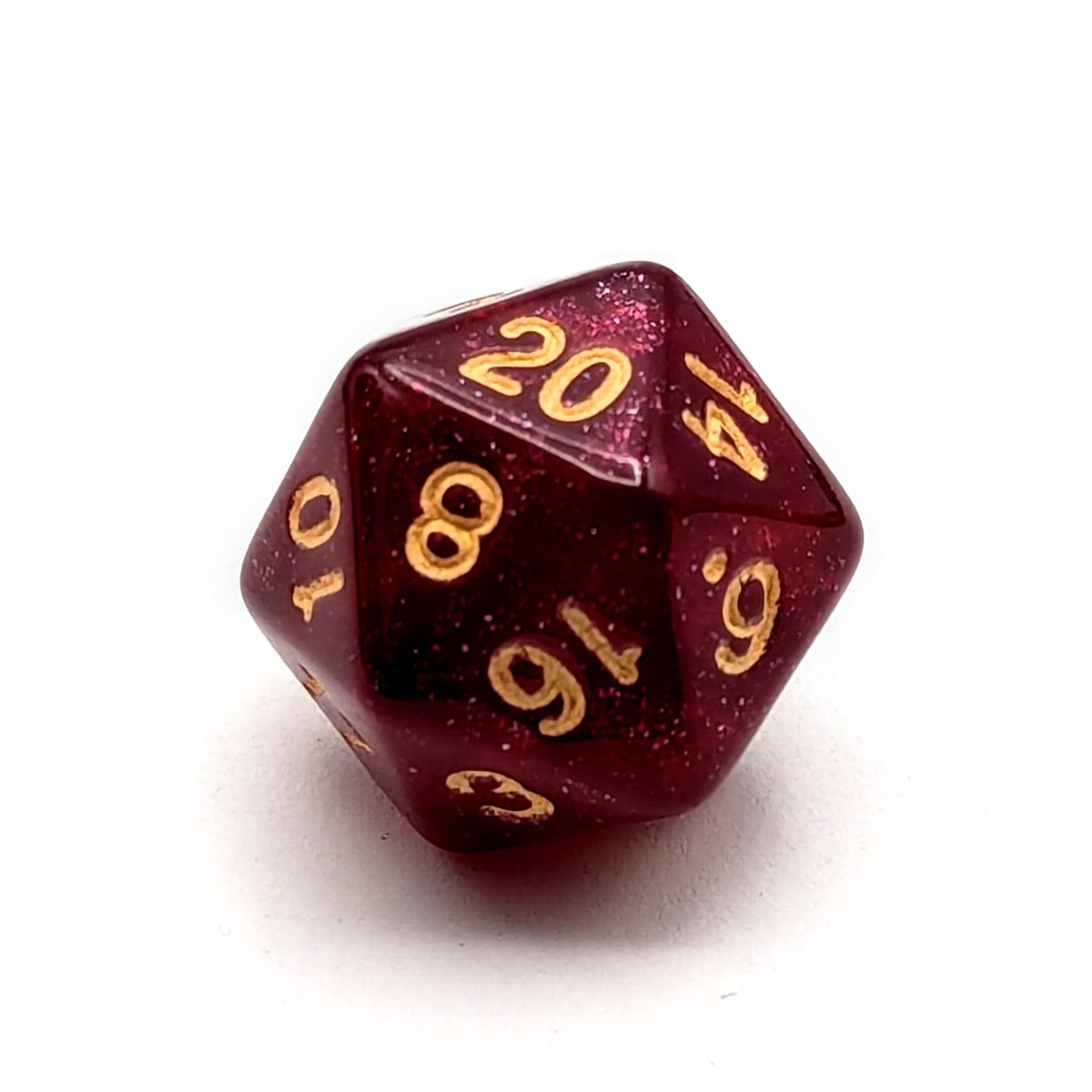 Plum Wine | Dice Set - Mint & Mustard