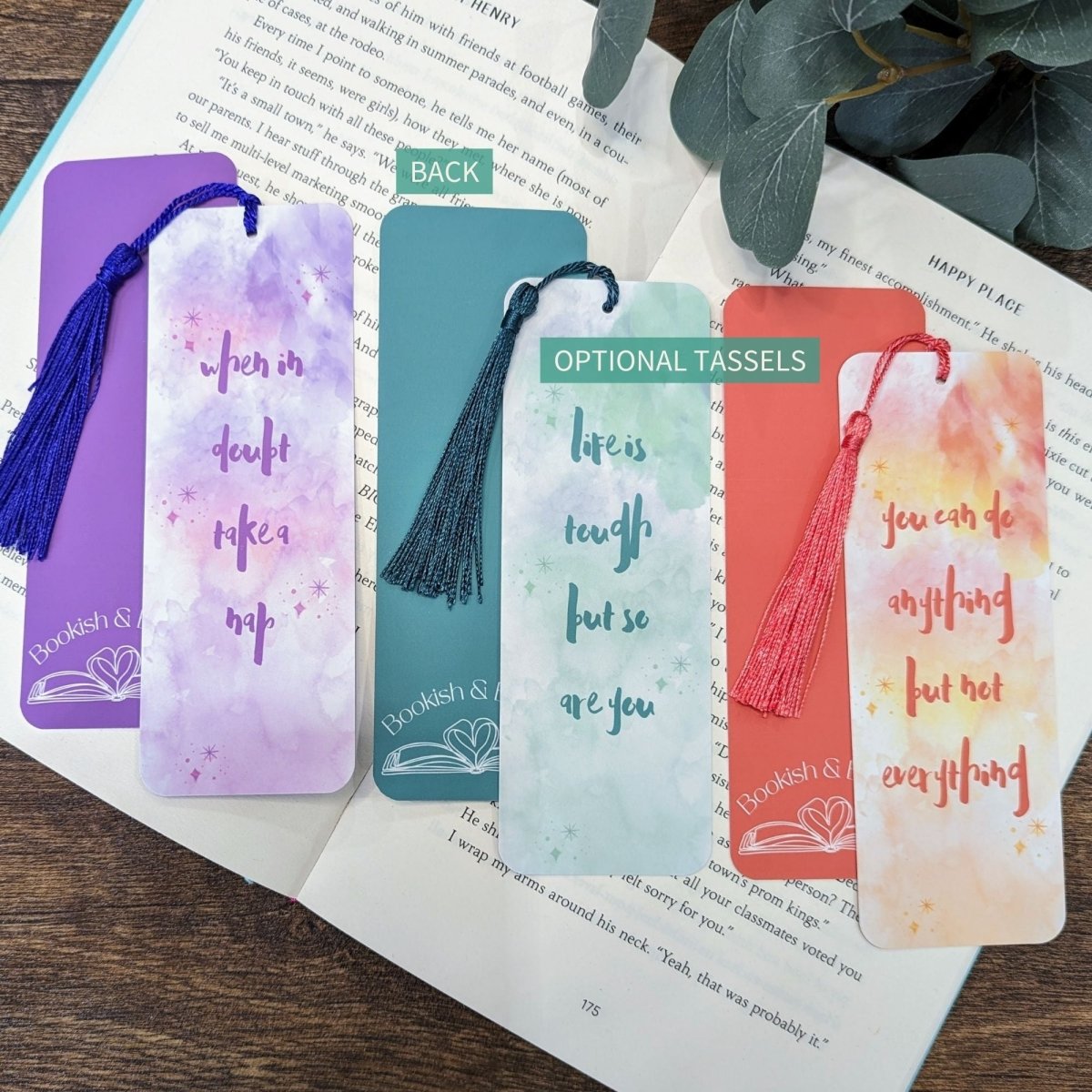 Positive Affirmations Bookmarks - Mint & Mustard