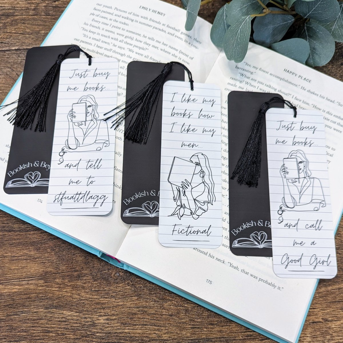 Romance Reader Bookmarks - Mint & Mustard