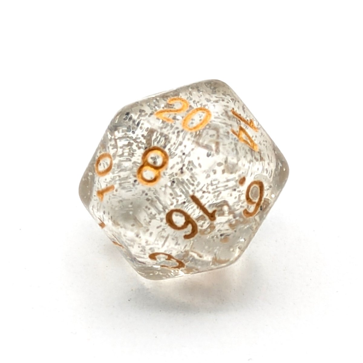 Silver Sparkle | Dice Set - Mint & Mustard
