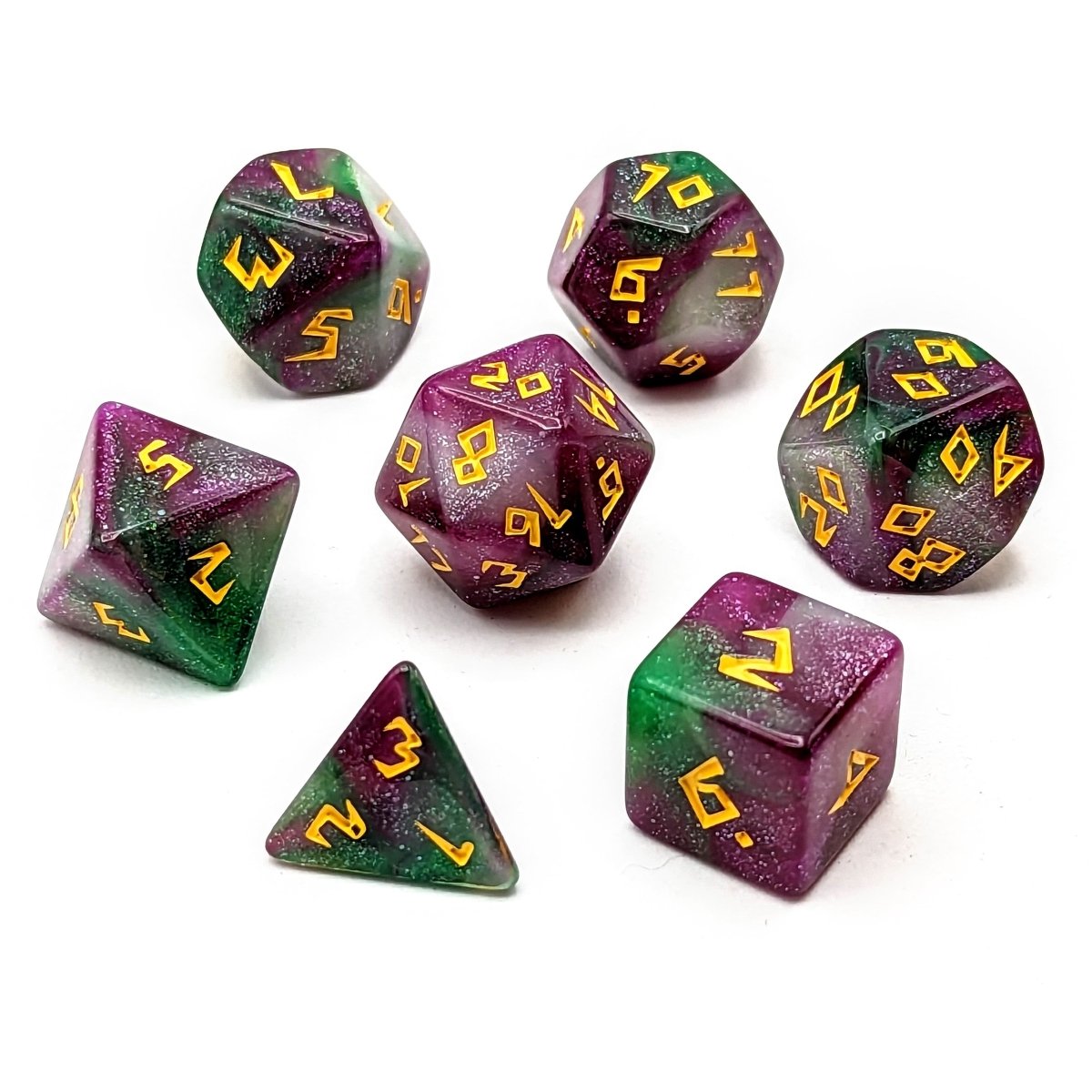 Twilight Rune | Dice Set - Mint & Mustard