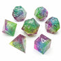 Unicorn Tears | Premium Sharp Edge Dice Set - Mint & Mustard
