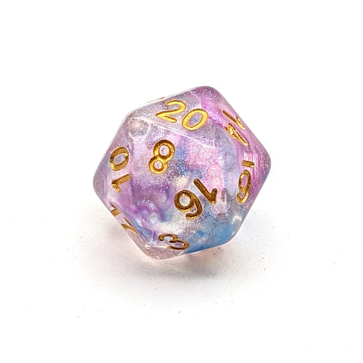 Violet Storm | Dice Set - Mint & Mustard