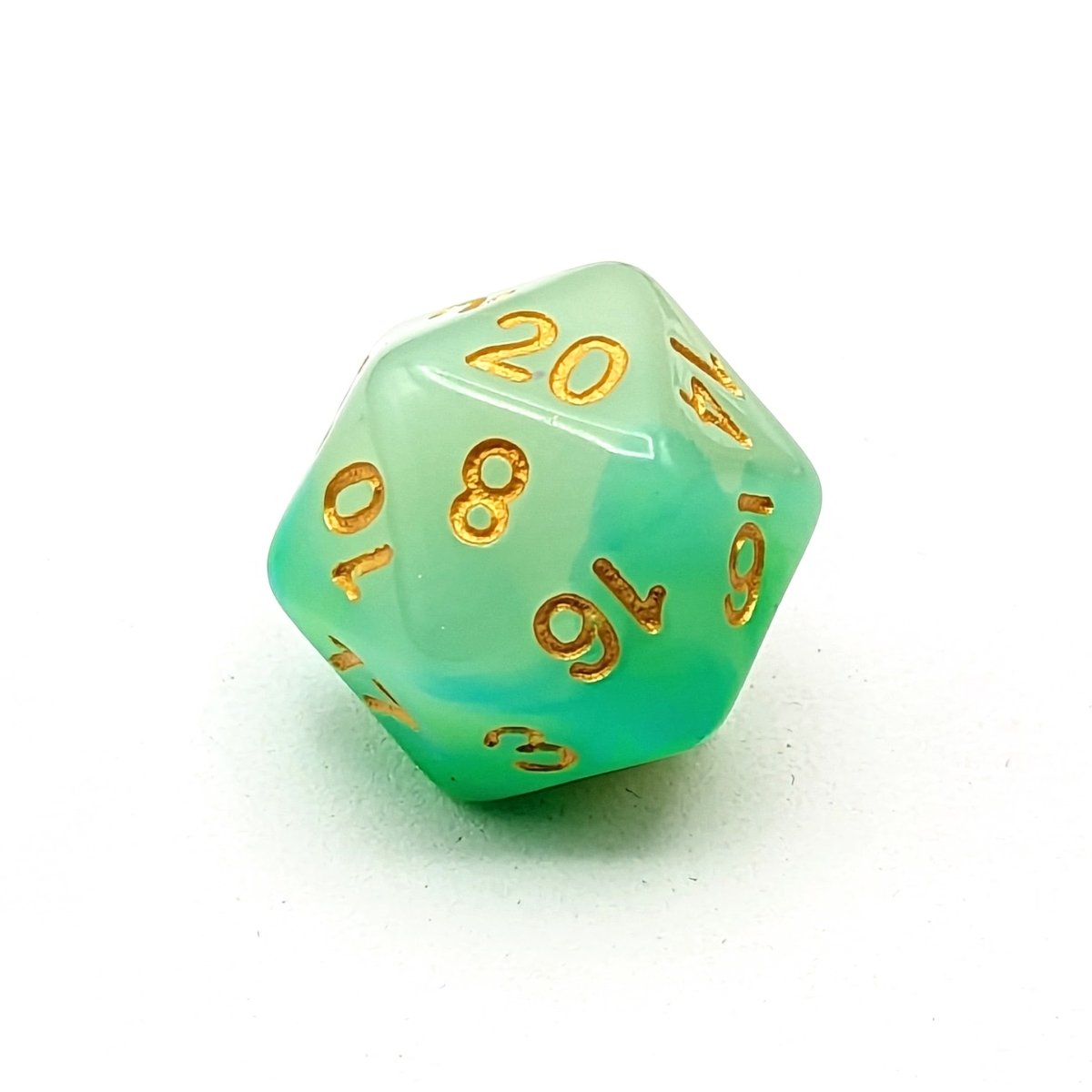 Water Opal | Dice Set - Mint & Mustard