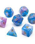 Water Rune | Dice Set - Mint & Mustard