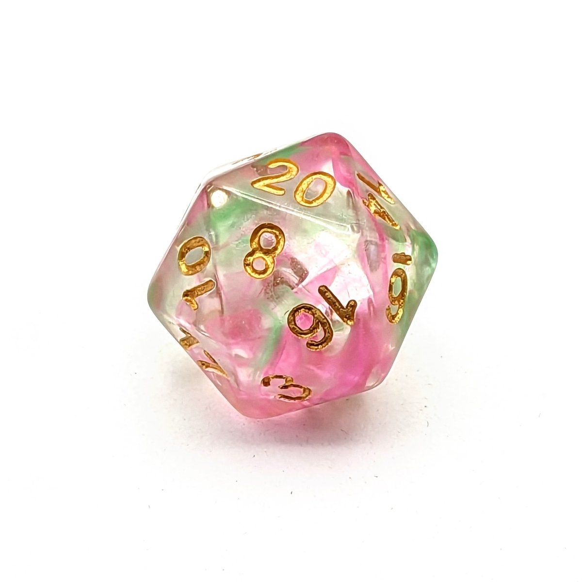 Wisp Rose | Dice Set - Mint & Mustard