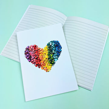 Rainbow Heart Notebook