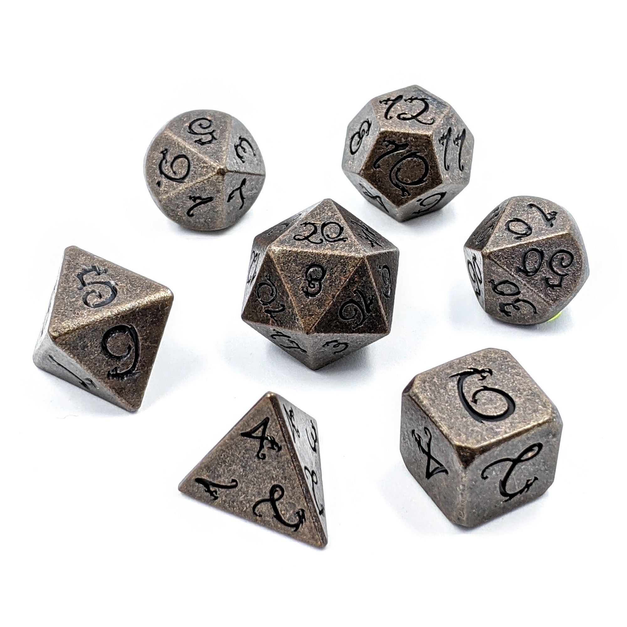 Dragon Forged Metal Dice | Aged Copper