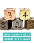 Dragon Forged Metal Dice | Brushed Copper