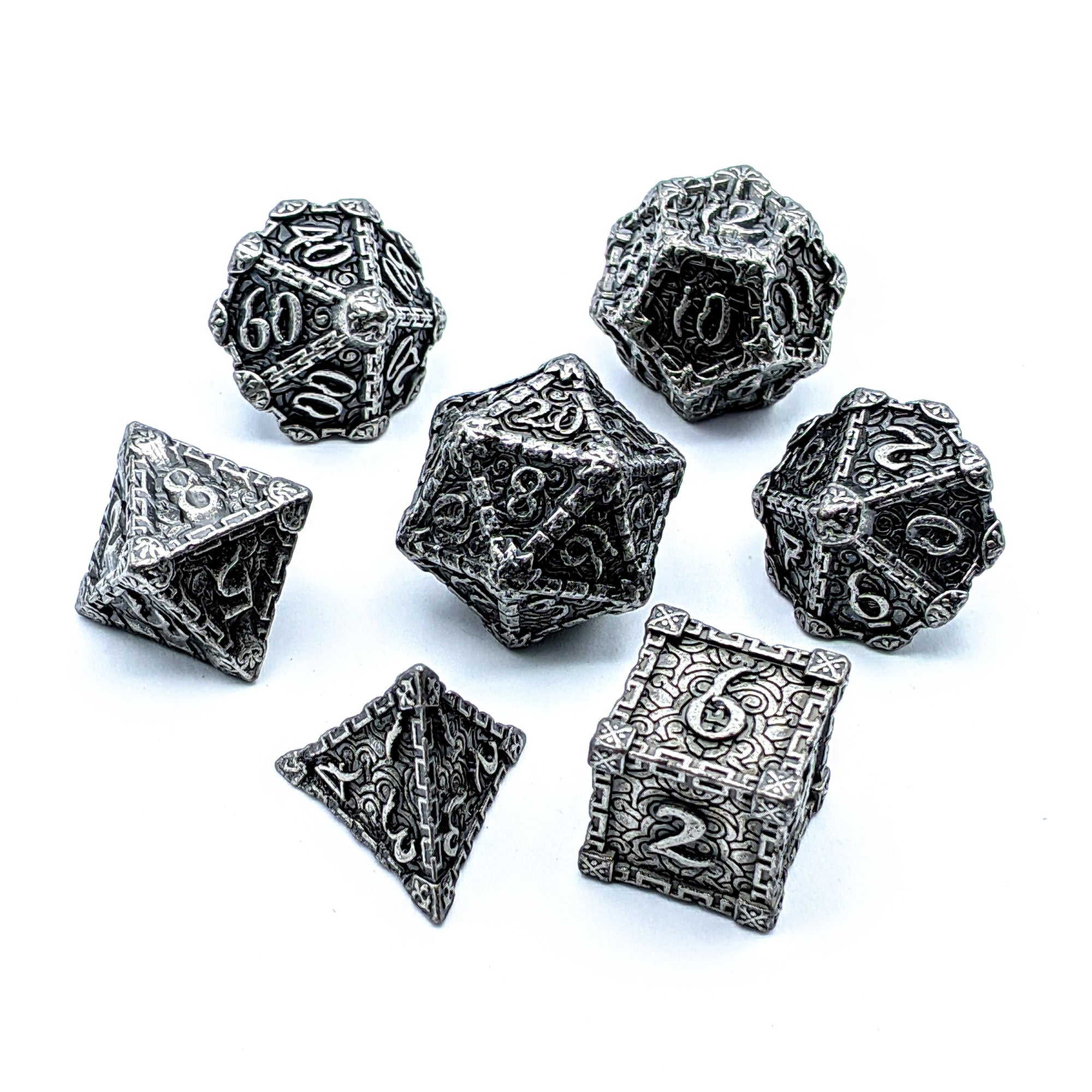 Crypt Metal Dice Set | Aged Iron