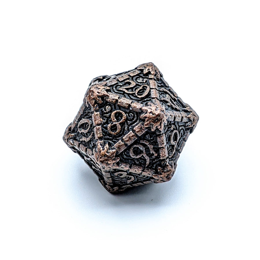 Crypt Metal Dice Set | Aged Copper