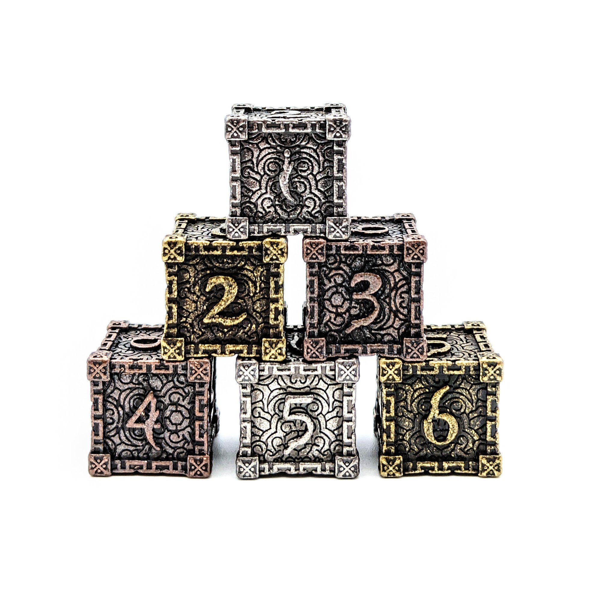 Crypt Metal Dice Set | Aged Iron