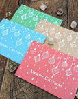 Baubles Christmas Card - Mint & Mustard