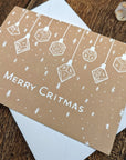 Baubles Christmas Card - Mint & Mustard