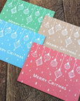 Baubles Christmas Card - Mint & Mustard