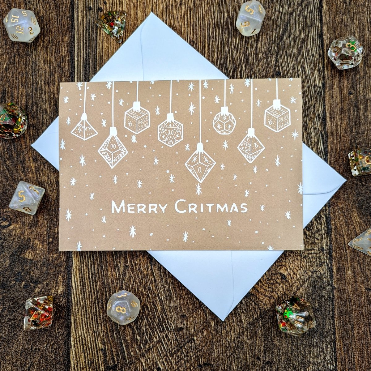 Baubles Christmas Card - Mint &amp; Mustard