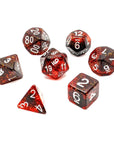 Blood Garnet | Dice Set - Mint & Mustard