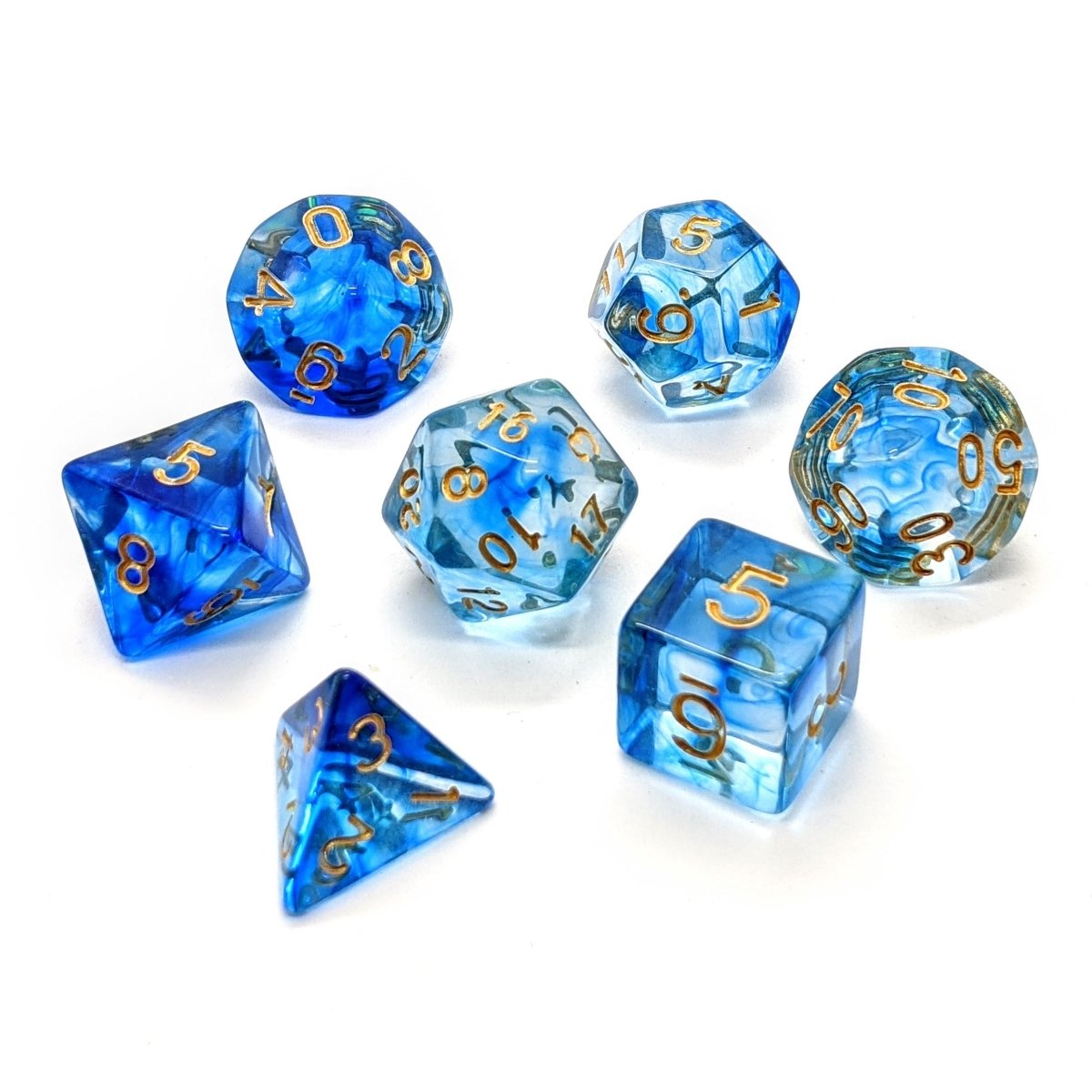 Blue Mist | Dice Set - Mint &amp; Mustard