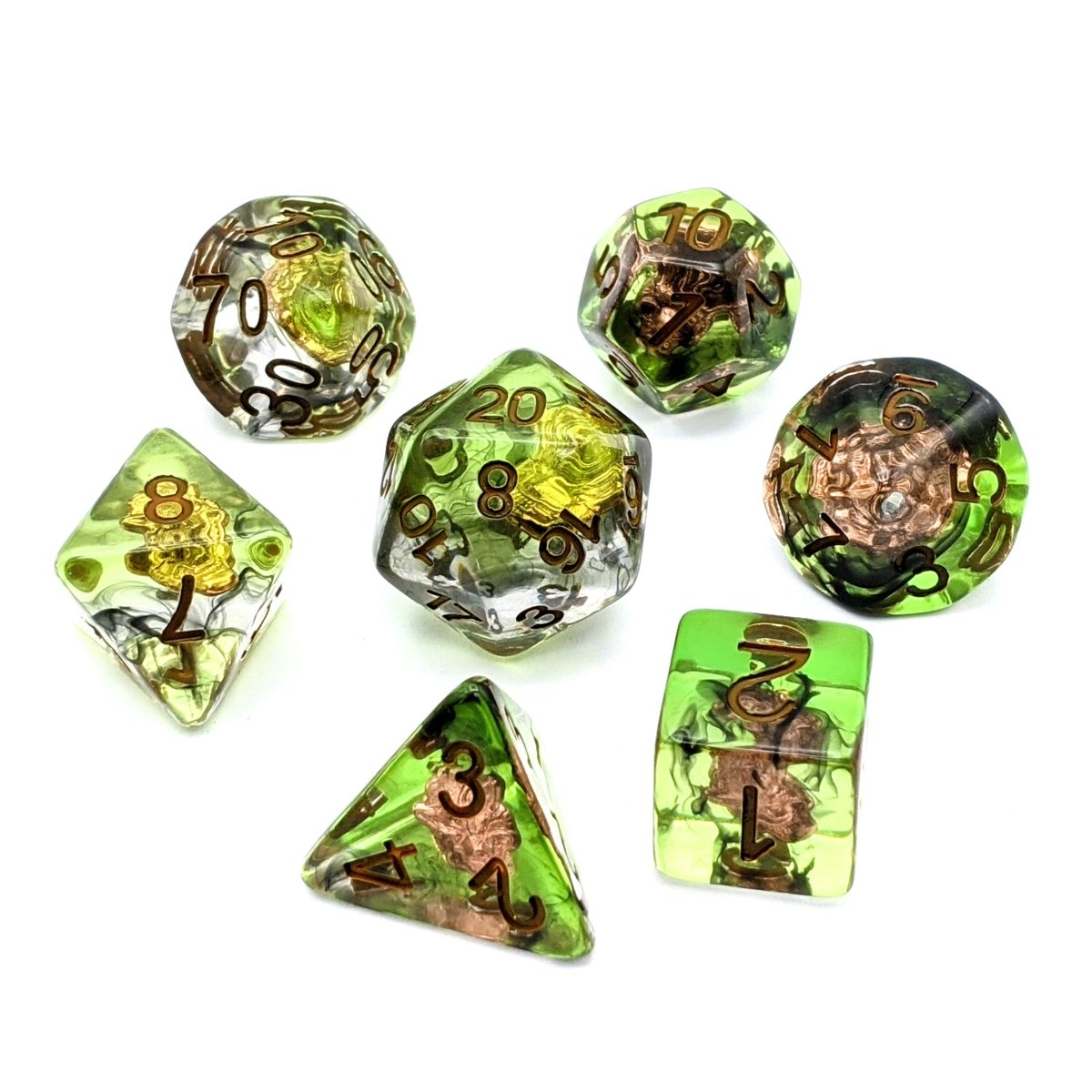 Class Druid | Dice Set - Mint & Mustard