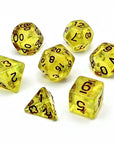 Cosmic Chaos Yellow | Dice Set - Mint & Mustard