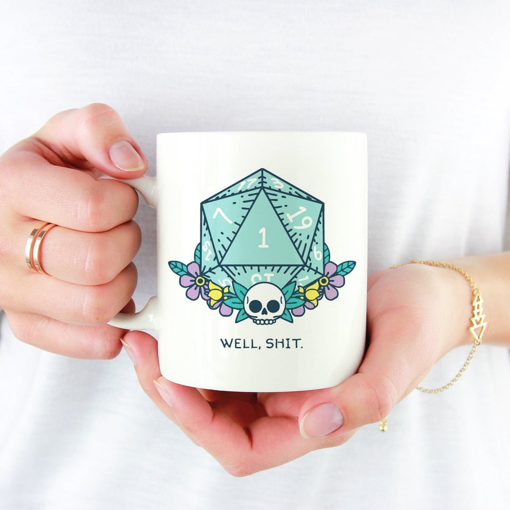 Critical Failure Mug - Mint & Mustard
