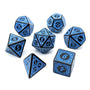 Dark Sigil Blue | Dice Set - Mint & Mustard