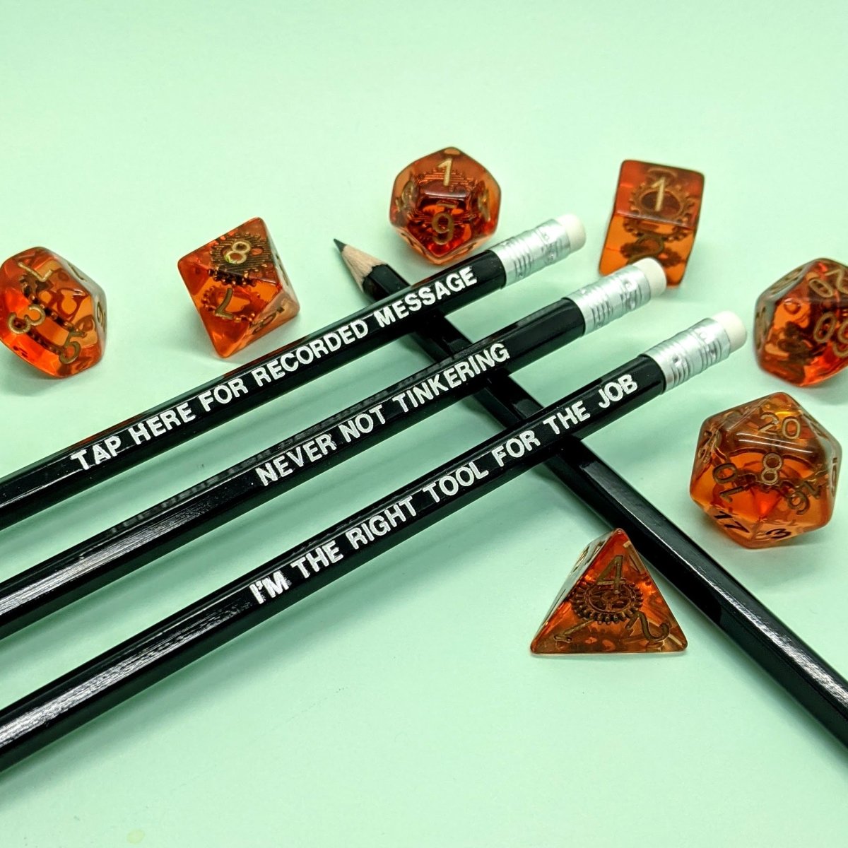 D&D Class Pencil Set | Artificer - Mint & Mustard