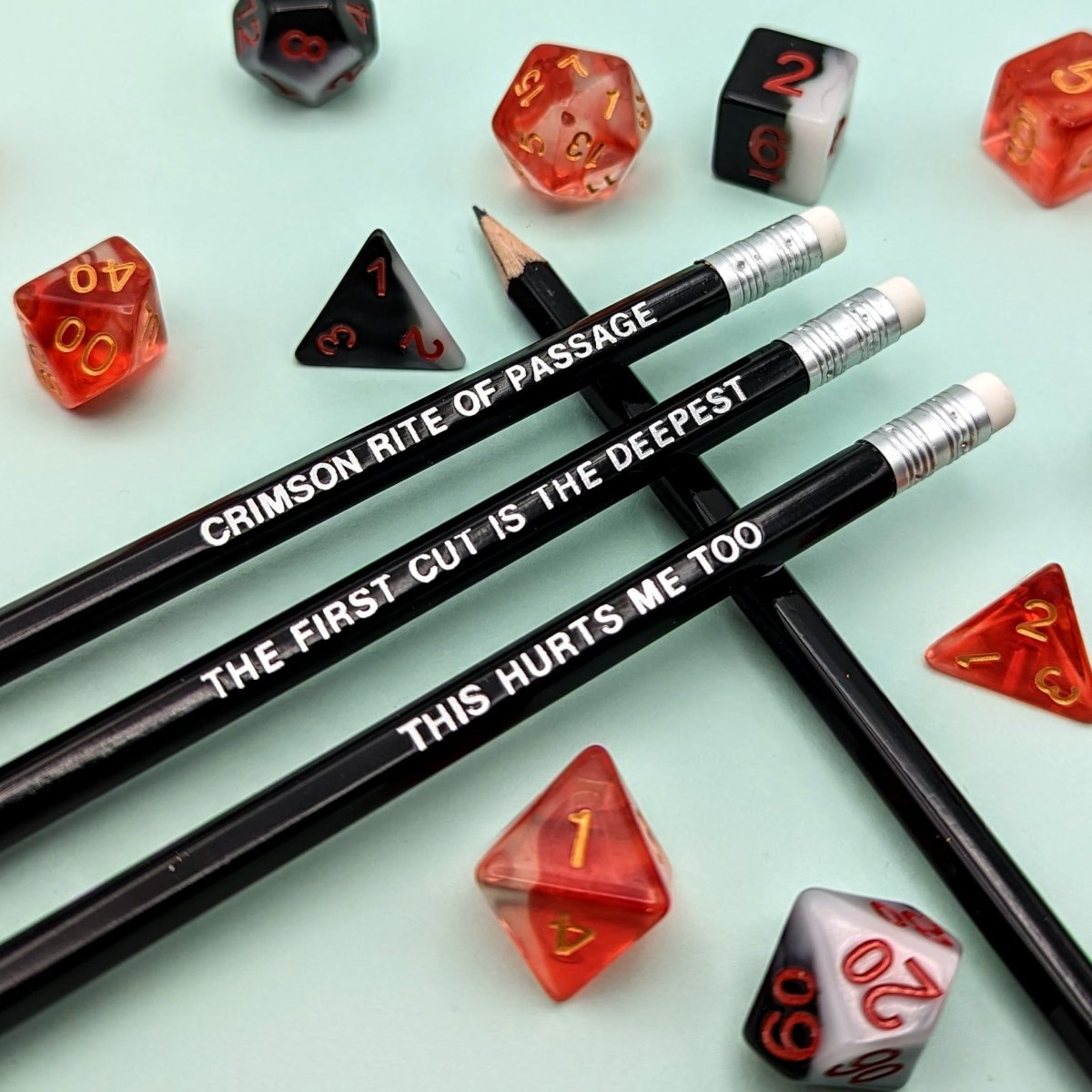 D&D Class Pencil Set | Blood Hunter - Mint & Mustard