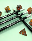 D&D Class Pencil Set | Warlock - Mint & Mustard