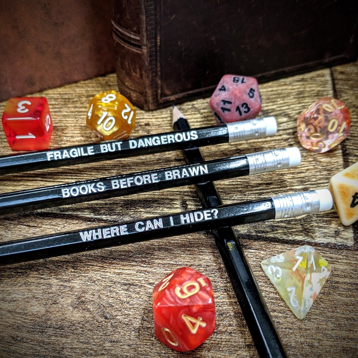D&D Class Pencil Set | Wizard - Mint & Mustard