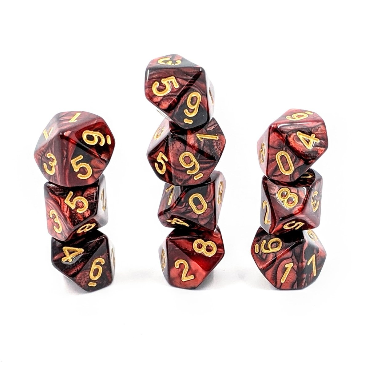 Draconis | D10 Dice Set - Mint & Mustard